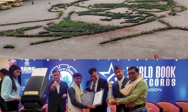 छिंदवाड़ा ग्रीन गांधी कलाकृति को मिला वर्ल्ड बुक ऑफ रिकार्ड